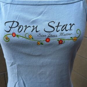 PORN STAR | Vintage 90’s Baby Blue Tank Top
